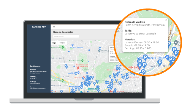 Parking App mapa